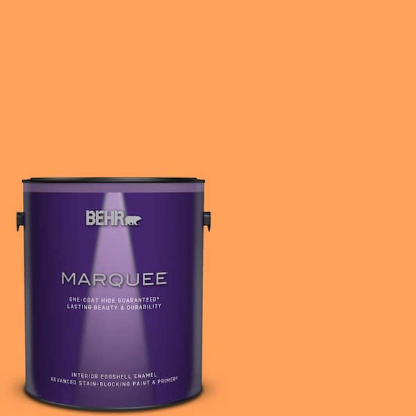 BEHR MARQUEE 1 gal. #T15-10 Clarified Orange Eggshell Enamel Interior Paint & Primer