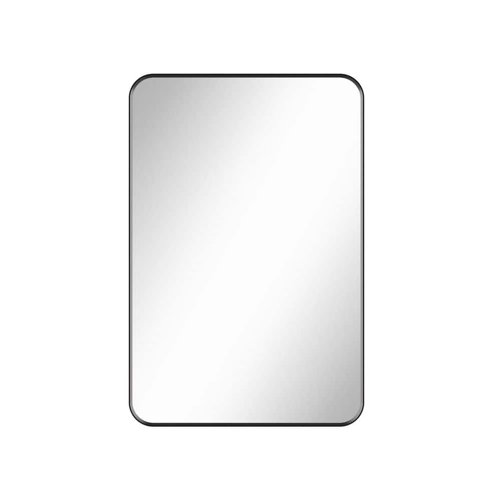 24 in. W x 36 in. H Rectangular Aluminum Framed Wall Mounted Bathroom Vanity Mirror in Matte Black price history on PriceWatchPro
