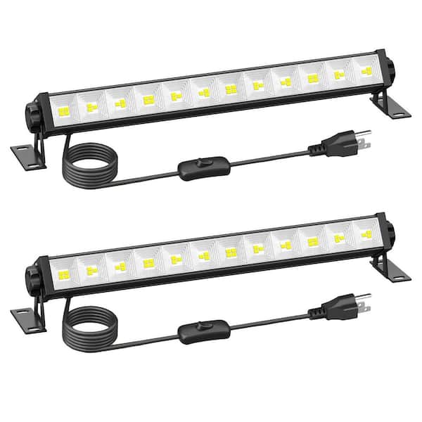 120 Volt 5400 Lumen LED Shop Light Plug-In Garage Work Light Energy Saving 6000K Daylight with 6.6 ft. Cord, 2 Pack