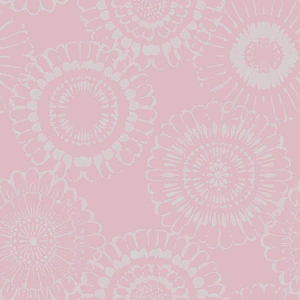 Chesapeake Pink Sonnet Floral Matte Non-Pasted Wallpaper Sample