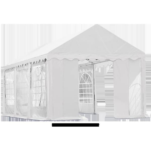 ShelterLogic 10 ft. W x 20 ft. D Enclosure Kit w/ Windows for Party Tent (Tent Sold Separately) with Waterproof, Fire-Rated Fabric