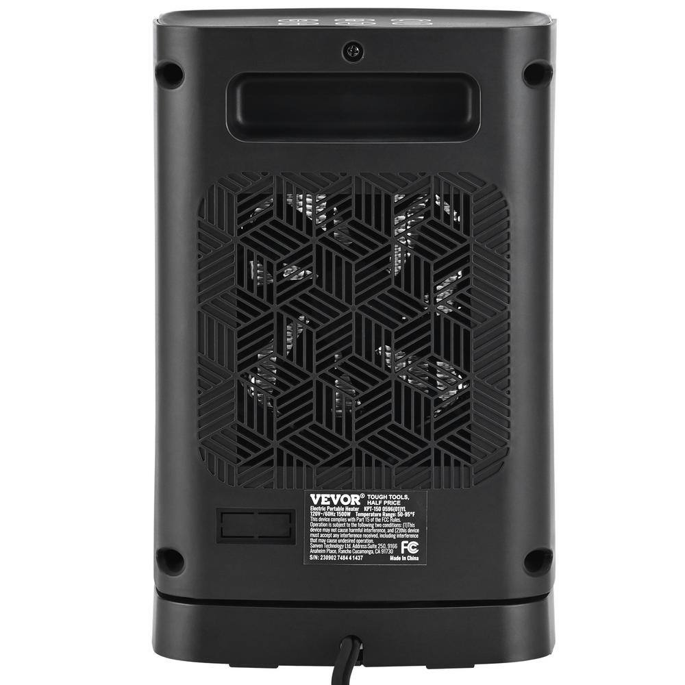 Blue Electric Ceramic Space Heater with Thermostat and Automatic Shut-off