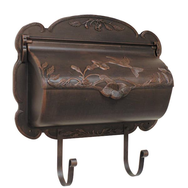 SPECIAL LITE PRODUCTS Hummingbird Copper Wall Mount Horizontal Mailbox