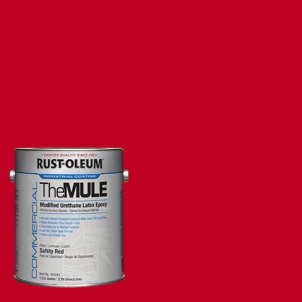 1 gal. The Mule Gloss Safety Red Latex Epoxy Interior/Exterior Paint (Case of 2)