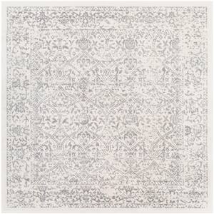 Saul White 6 ft. 7 in. x 6 ft. 7 in. Square Area Rug