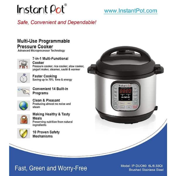 Instant 6qt Duo Plus Electric Pressure Cooker 112-0126-01, Color