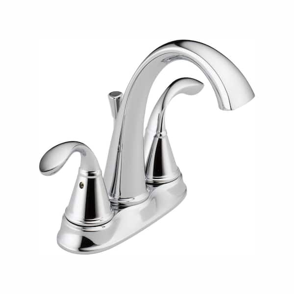 Delta Zella 4 in. Centerset 2-Handle Bathroom Faucet in Chrome
