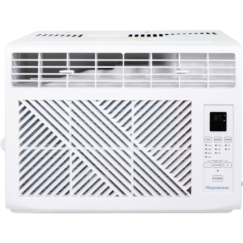 White 6000 BTU Window Mounted Air Conditioner with Remote Control