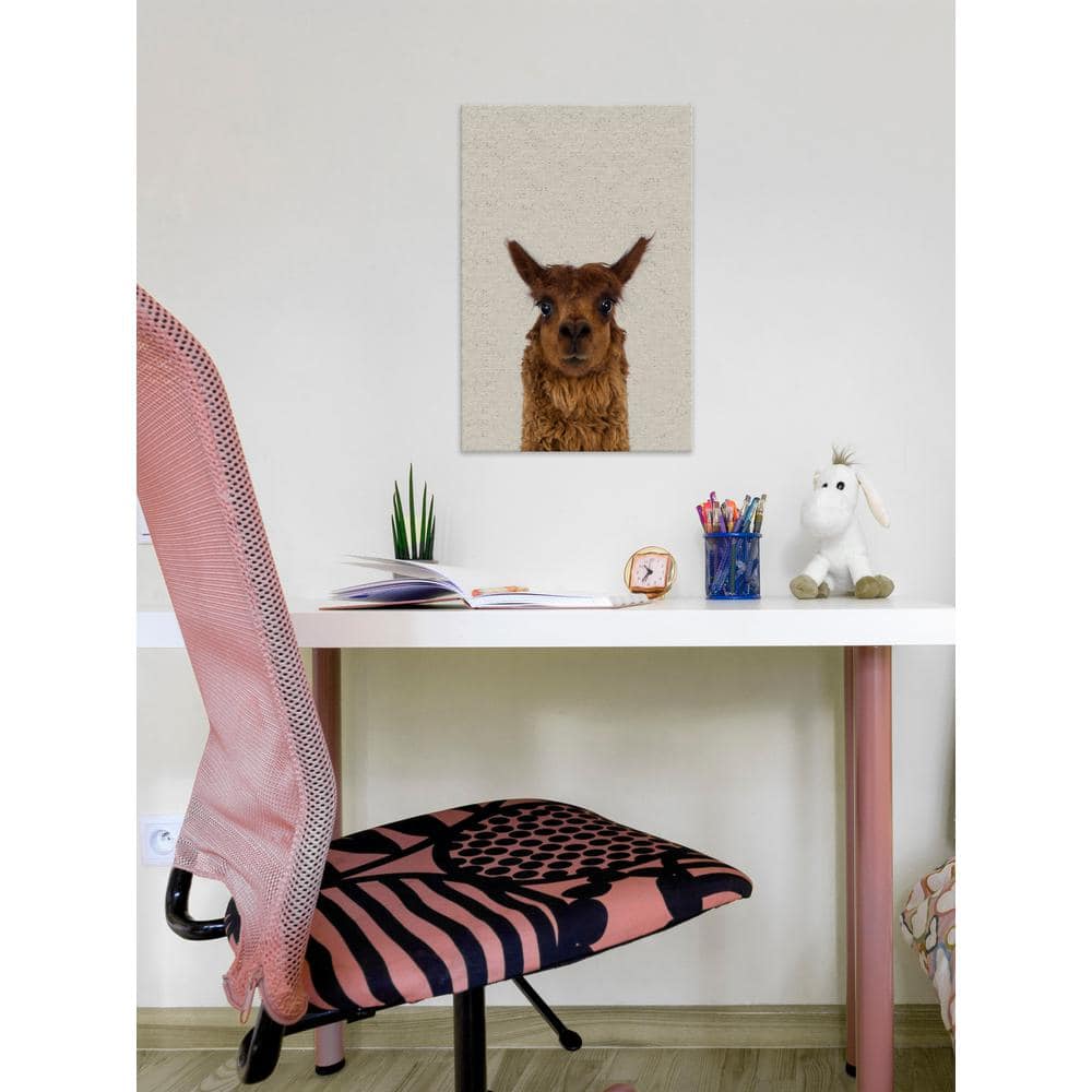 45 in. H x 30 in. W Staring Llama II by Marmont Hill Canvas Wall Art