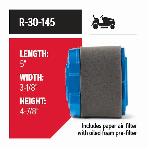 Air Filter for Riding Mowers, Fits: Briggs and Stratton: 16-27 HP Intek V-Twin Engines
