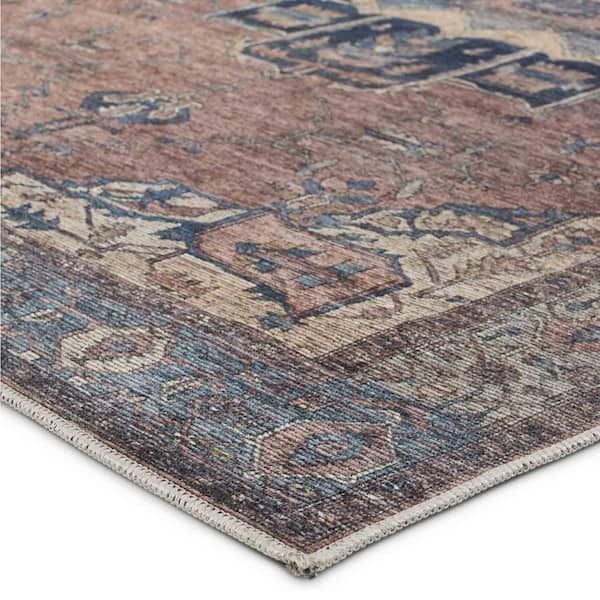 Barrymore Blue/Dark Brown 10 ft. 6 in. x 14 ft. Medallion Indoor Area Rug