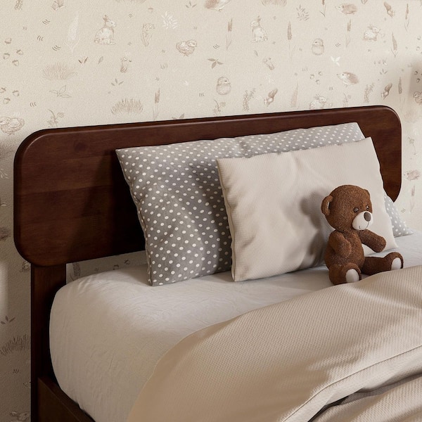 AFI Florence Walnut Brown Solid Wood Twin Headboard
