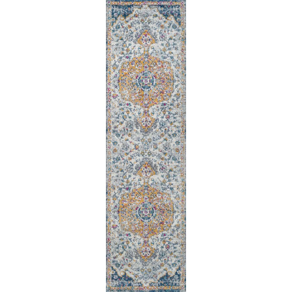 Light Gray/Dark Blue/Orange 3 X 5 JONATHAN Y JMDP211 Lorena Ornate Boho Medallion Area Rug for Bedroom Kitchen Living Room Indoor Decor Light Gray/Dark Blue/Orange 3 X 5 JONATHAN Y JMDP211 Lorena Ornate Boho Medallion Area Rug for Bedroom Kitchen Living Room Indoor Decor