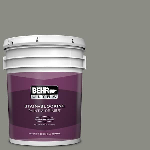 BEHR ULTRA 5 gal. #N380-5 Naturalist Gray Extra Durable Eggshell Enamel Interior Paint & Primer