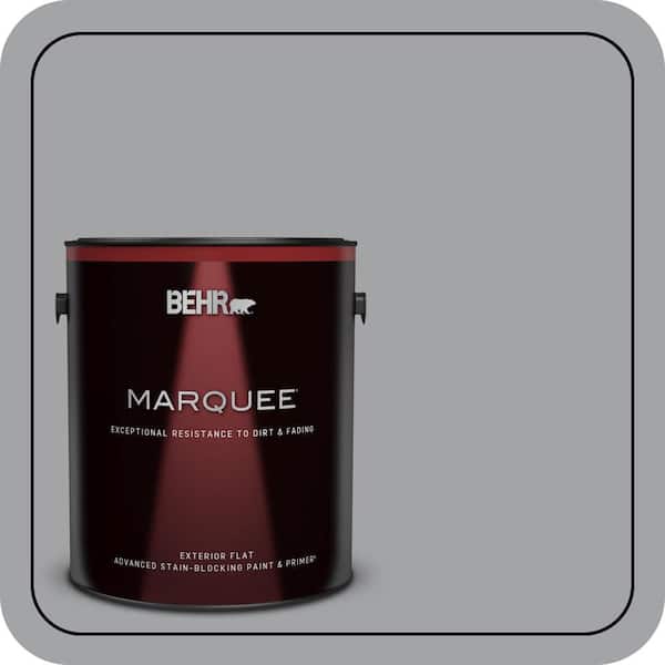 BEHR MARQUEE 1 gal. #N530-4 Power Gray Flat Exterior Paint & Primer