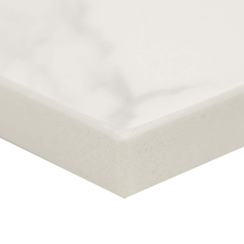 21 in. White and Gray Engineered Marble Vanity Sidesplash