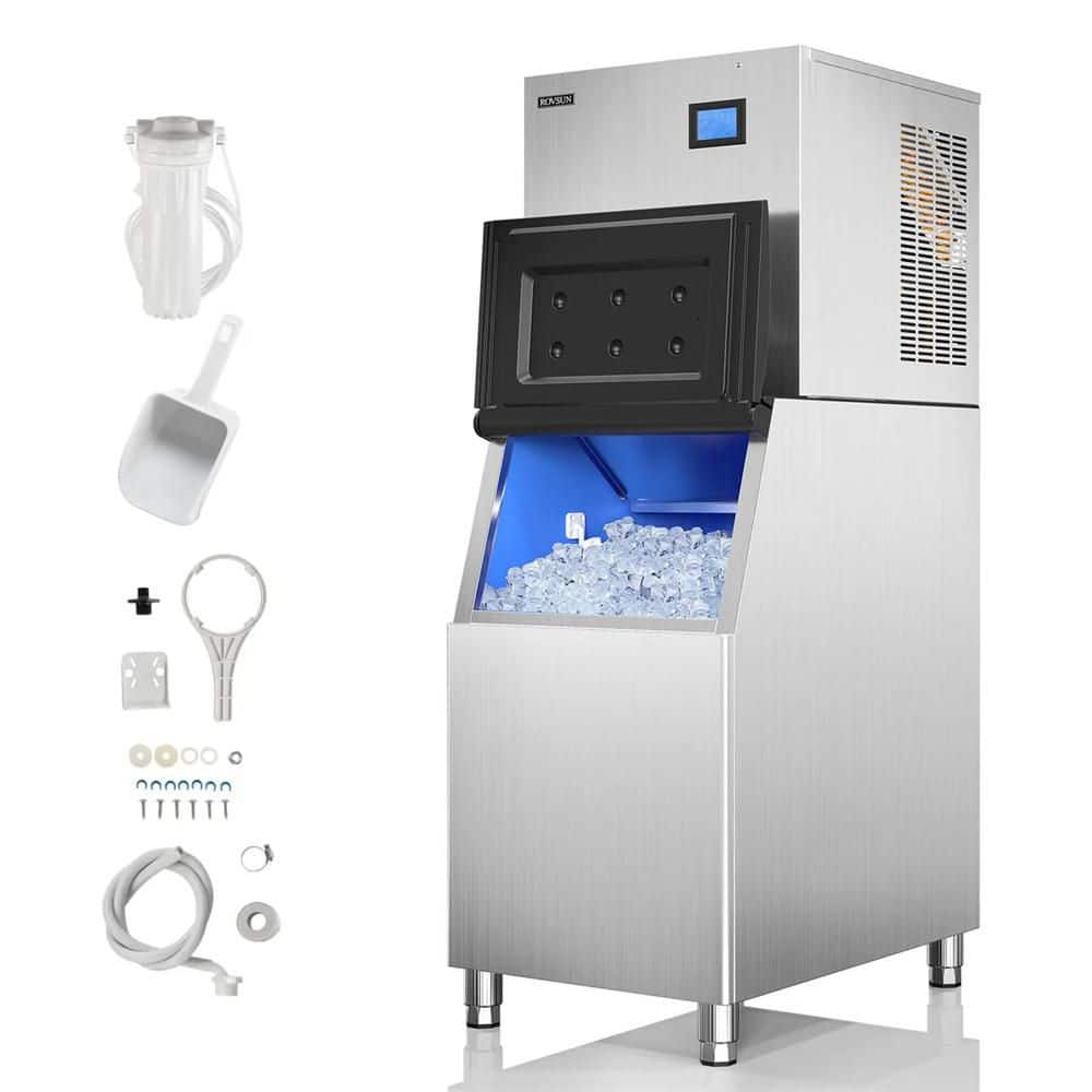 22 in. 400 lb. 600W 115V Air Cooled Ice Machine Maker with 300 lb. Bin