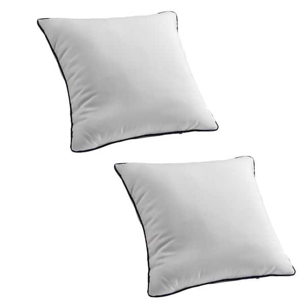 18 x 18 in. Throw Pillow Inserts Set of 2 Firm and Fluffy Decorative Down Alternative Pillows w/ Polyester Fiber Square
