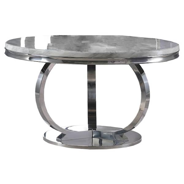 Faux Marble Dining Table Seats, Lexington 42 Round Wood Pedestal Base Dining Table White