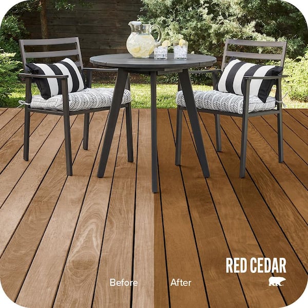 1 gal. #ST-152 Red Cedar Semi-Transparent Waterproofing Exterior Wood Stain and Sealer