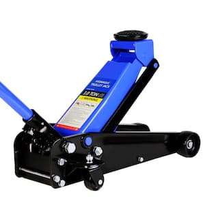 3 Ton Hydraulic Trolley Low Profile and Steel Racing Floor Jack with Piston Quick Lift Pump, 6000 lbs. Capacity