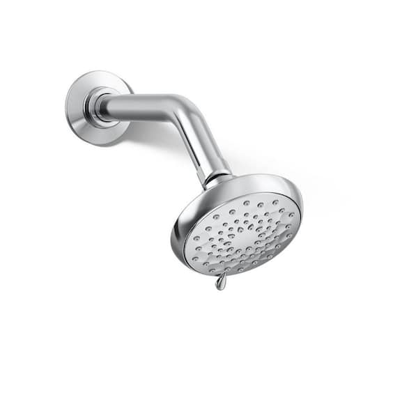 KOHLER Awaken 3-Spray Patterns 6 in. Wall Mount Fixed Shower Head in Polished Chrome