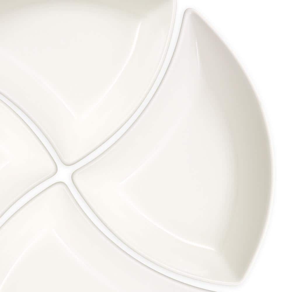New Wave White Porcelain Appetizer Plates Set of 4