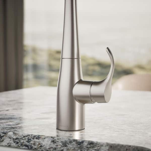 KOHLER Simplice Single-Handle Bar Faucet in Vibrant Stainless K