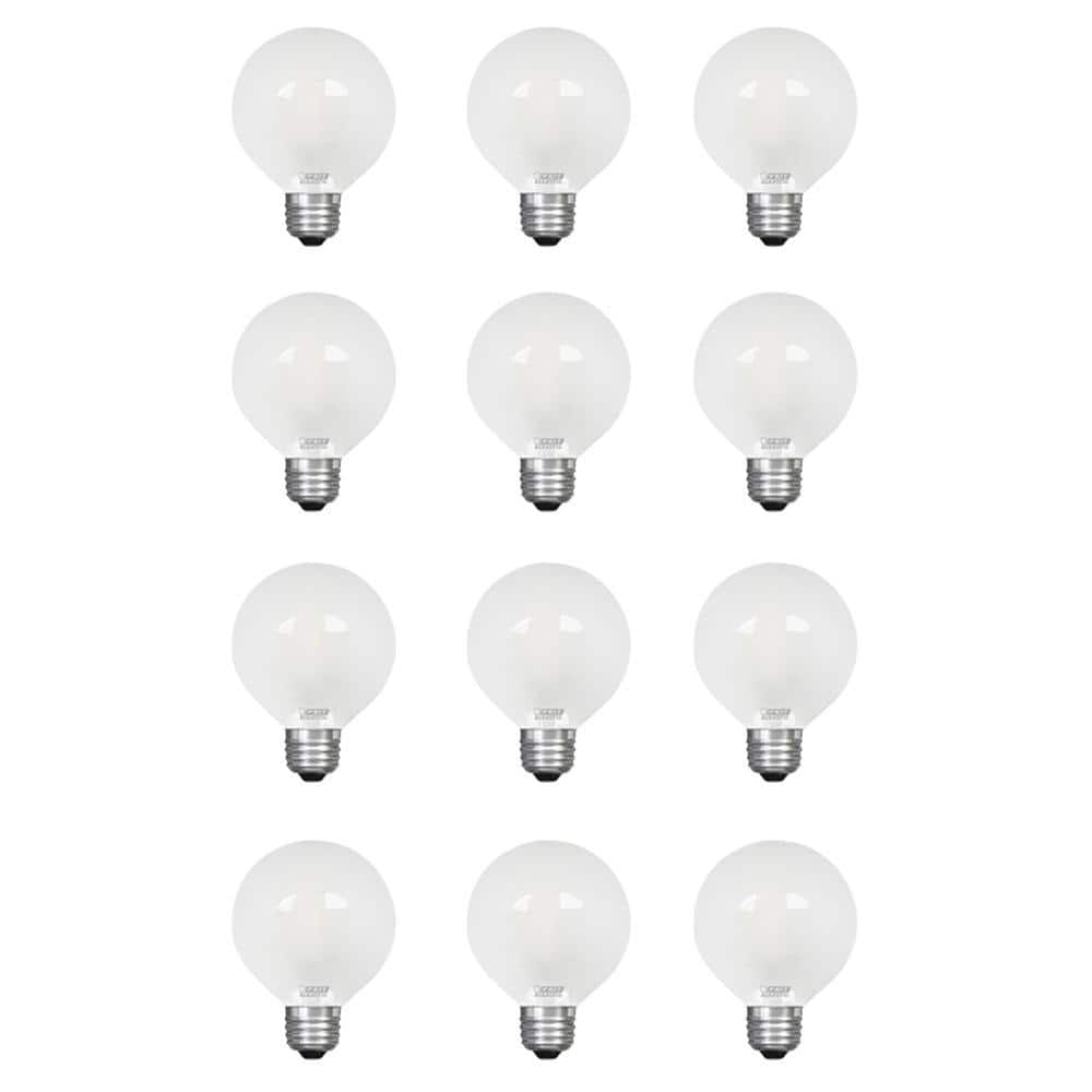 60-Watt Equivalent G25 Globe Dimmable Filament Frosted Glass E26 LED Vintag