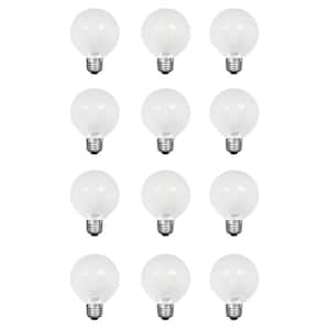 60-Watt Equivalent Daylight (5000K) G25 Dimmable Filament Frosted Glass LED Light Bulb (12-Pack)