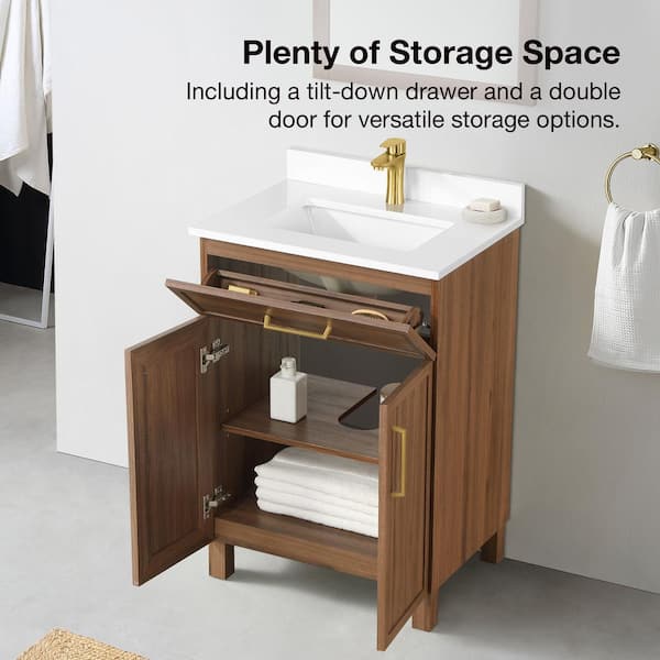 Home Decorators Collection Bilston 24 in. Single Sink Spiced Home Decorators Collection Bilston 24 in. Single Sink Spiced