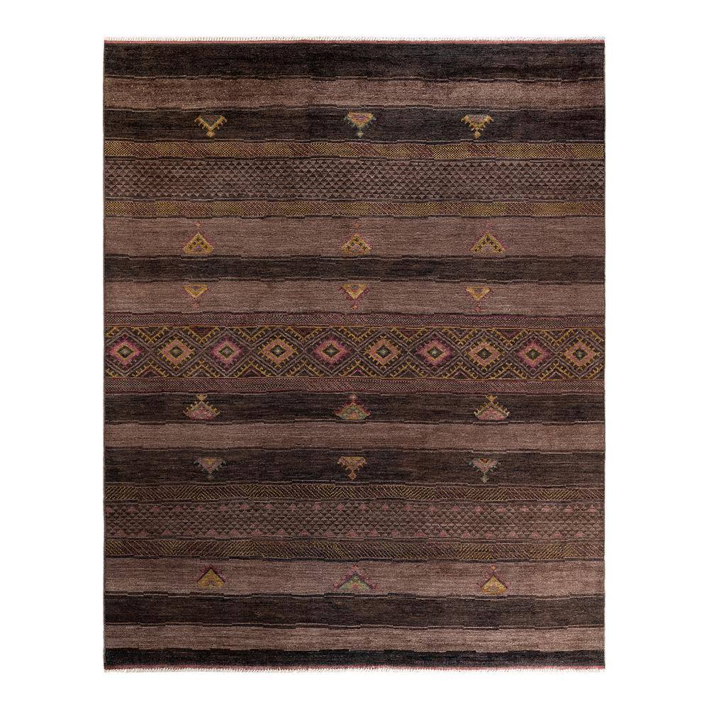Fine Vibrance Brown 8 ft. x 10 ft. Solid Wool Indoor Area Rug price history on PriceWatchPro