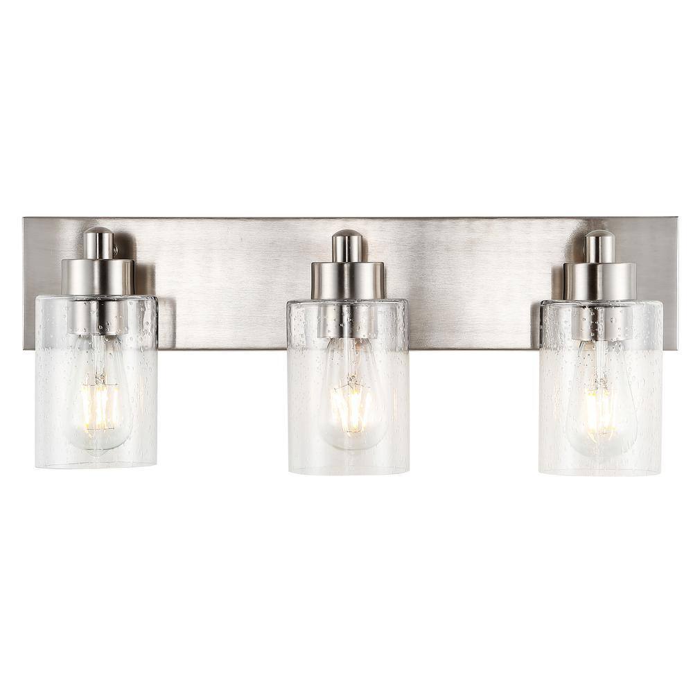 Irving 22" Nickel 3-Light Cylinder Vanity Light