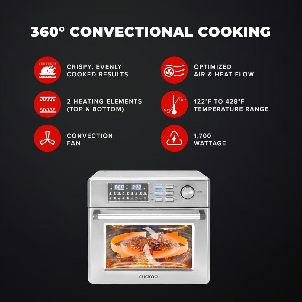 CUCKOO 27.5qt Stainless Steel Countertop Air Fryer Oven