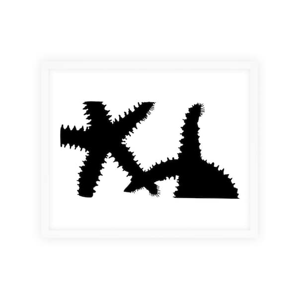 Black and White Nature Series Framed Abstract Art Print 22 in. x 18 in