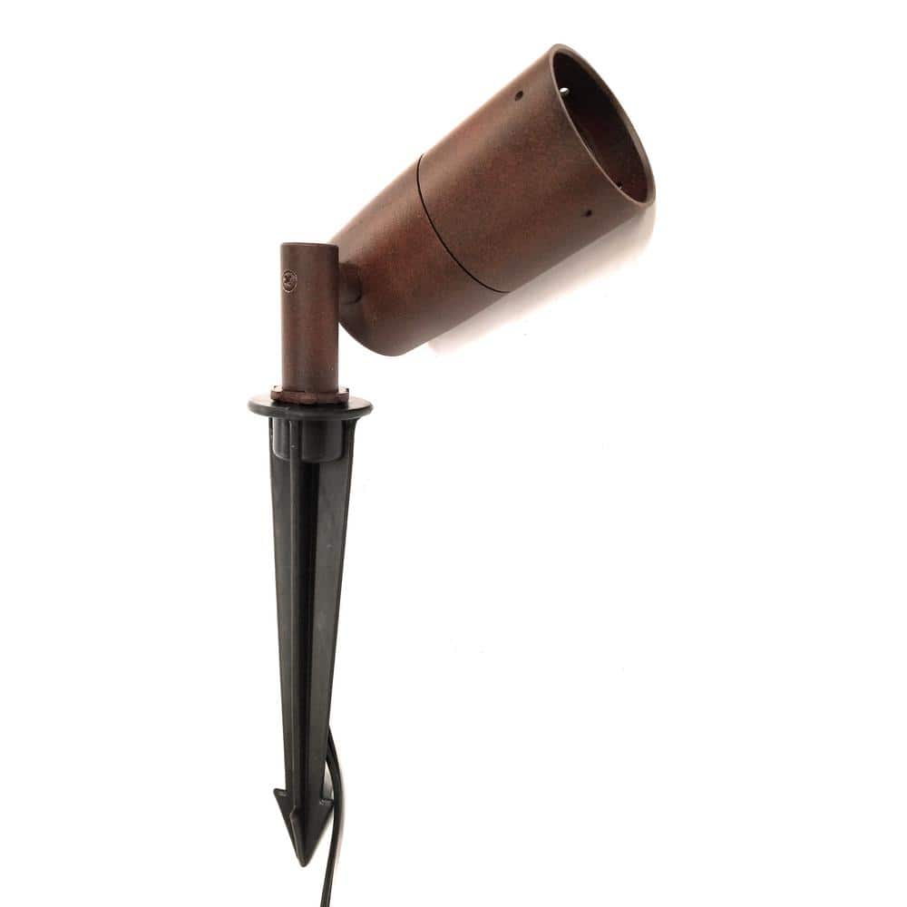 Rust Aluminum Modern Outdoor Bullet Spotlight