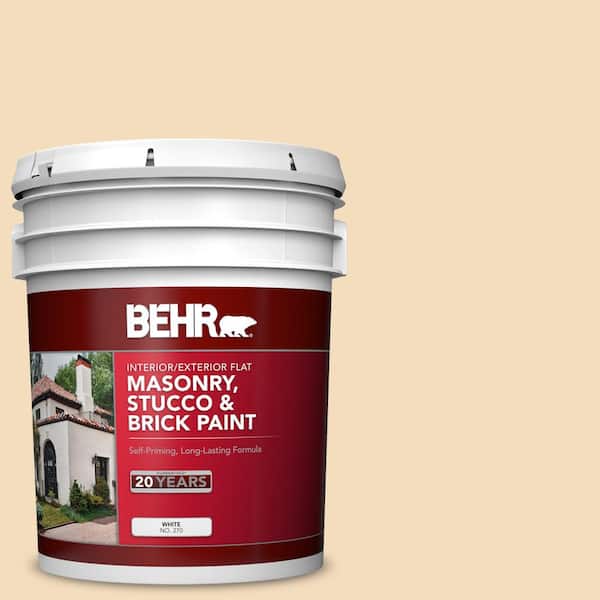 5 gal. #YL-W01 Spinning Silk Flat Interior/Exterior Masonry, Stucco and Brick Paint