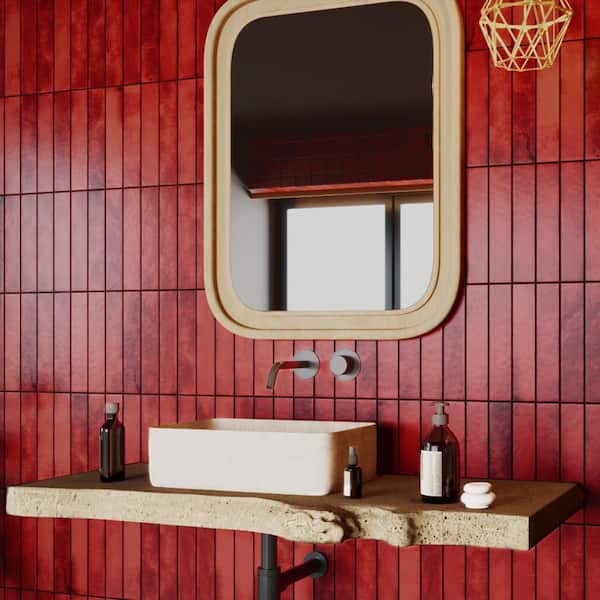 Merola Tile Menorca Volcano 3 in. x 13 in. Ceramic Wall Tile (6.44