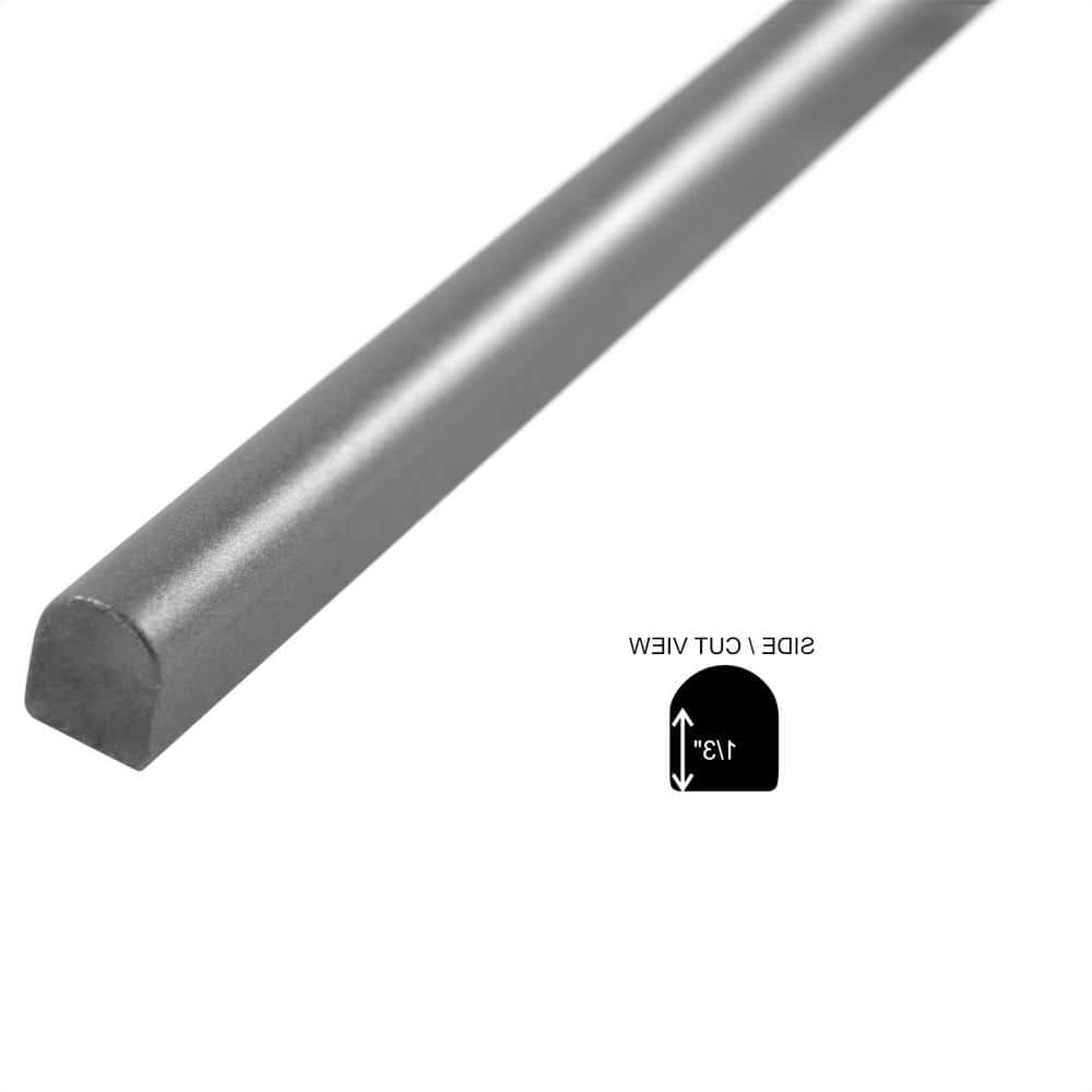 Pewter Nickel Matte Metal 1/2 x 12 Inch Pencil Liner Tile Trim