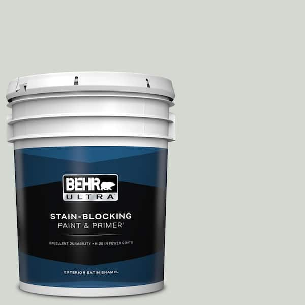 BEHR ULTRA 5 gal. #N410-2 Brook Green Satin Enamel Exterior Paint & Primer