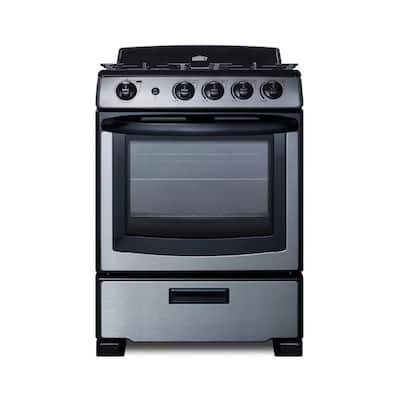 24 in. 2.9 cu. ft. Gas Range in Stainless Steel