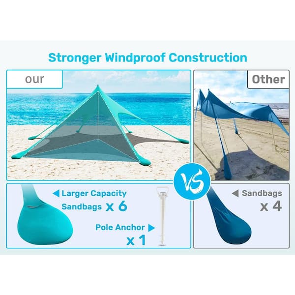 Spmou Beach Canopy Tent, 12 ft. x 12 ft. Camping Canopy