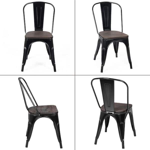 black cafe dining chair