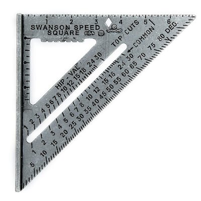 Swanson 7 in. Speed Square, Rafter / Carpenter Square Layout Tool with ...