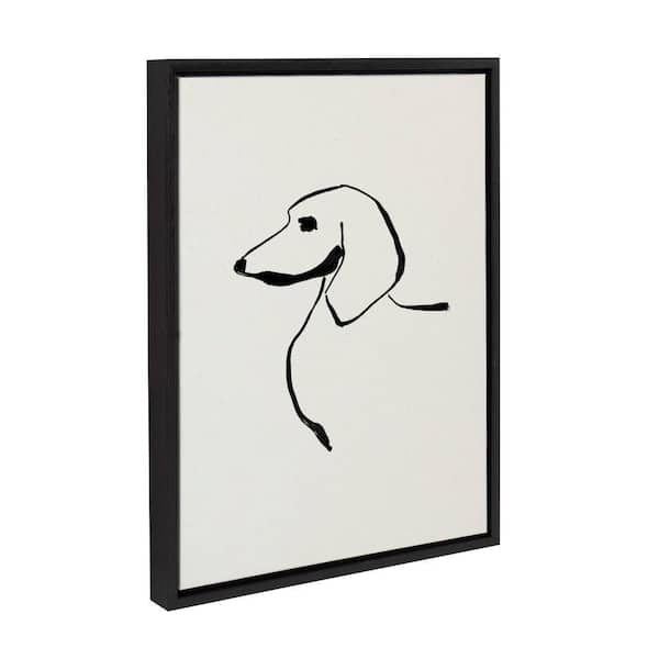 Kate and Laurel Sylvie 1023 Dachshund by Teju Reval of SnazzyHues Framed Art Print 18 in. x 24 in.