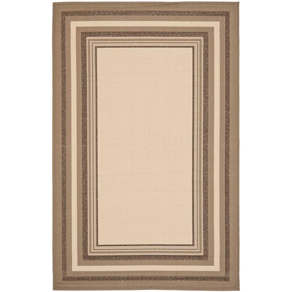 Aegean Blue 59" Round Synthetic Indoor/Outdoor Stain-Resistant Rug
