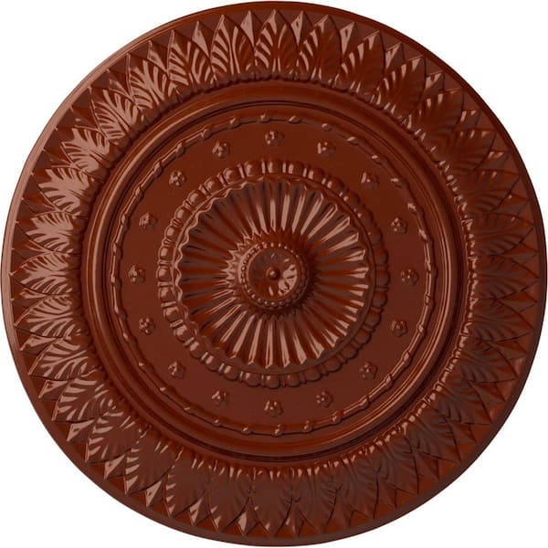 Ekena Millwork 26-5/8 in. x 2-1/4 in. Christopher Urethane Ceiling Medallion, Firebrick