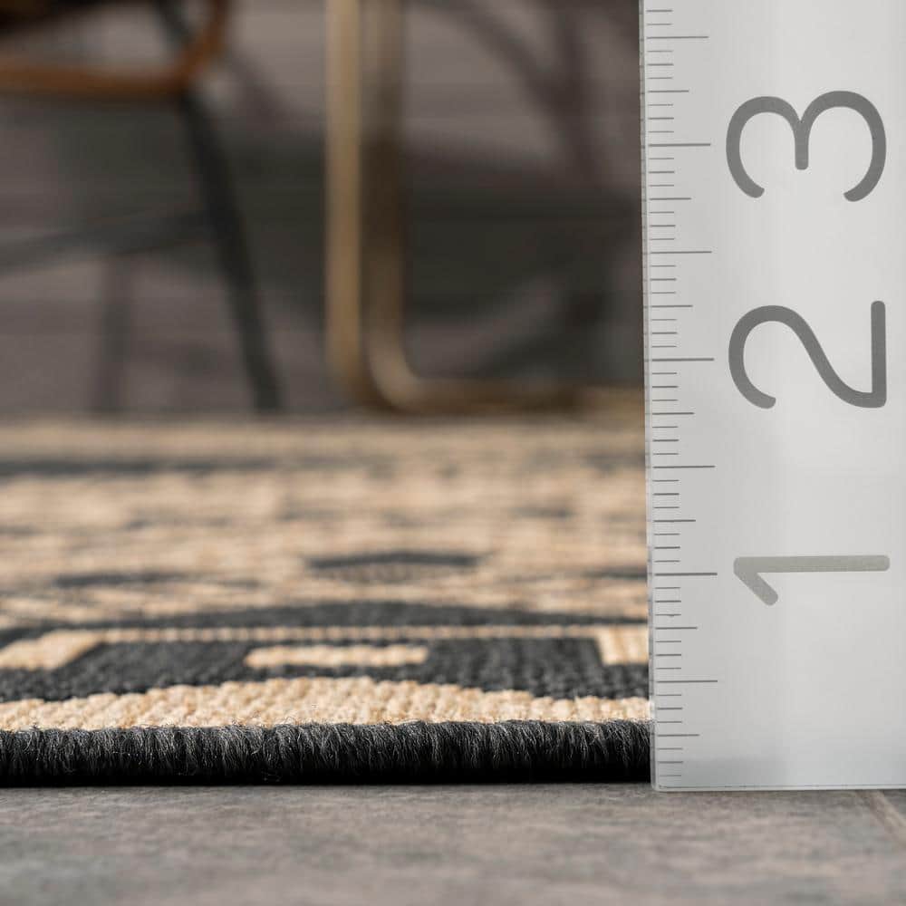 Landry Aztec Charcoal 2x8 Feet Prism Pattern Area Rug