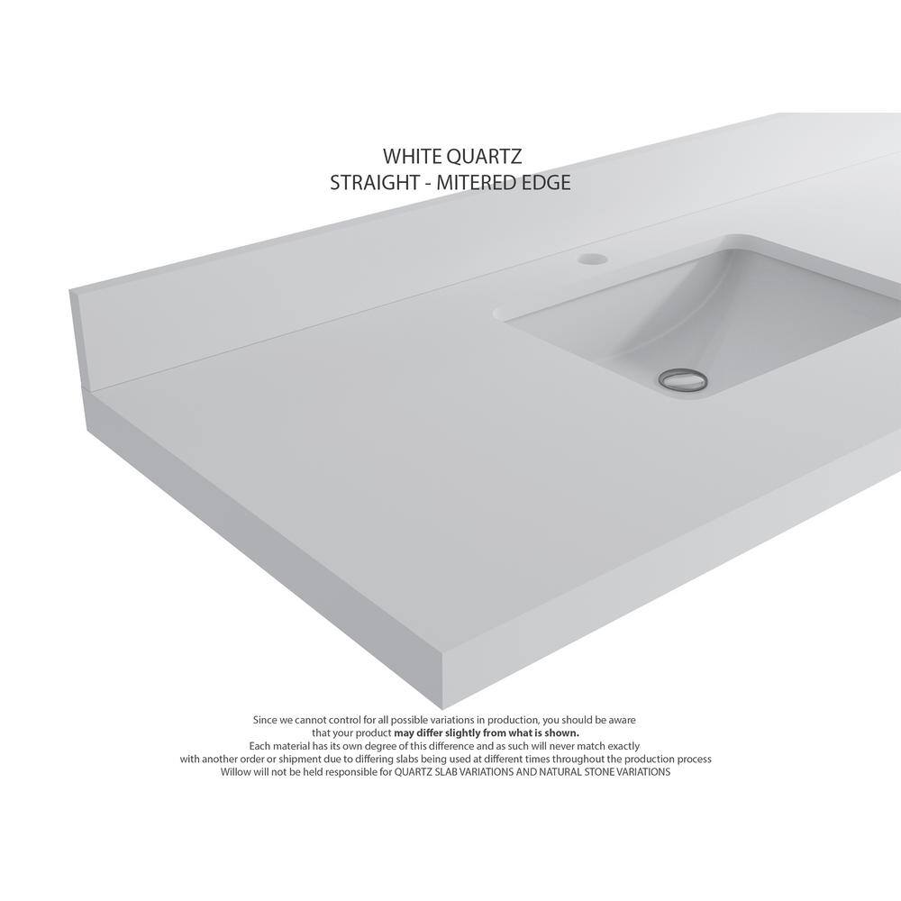 White Solid Wood Double Sink Freestanding Bathroom Vanity with Quartz Top