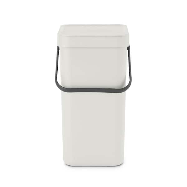 Sort and Go 3.2 Gal. (12 l) Light Gray Plastic Recycling Bin